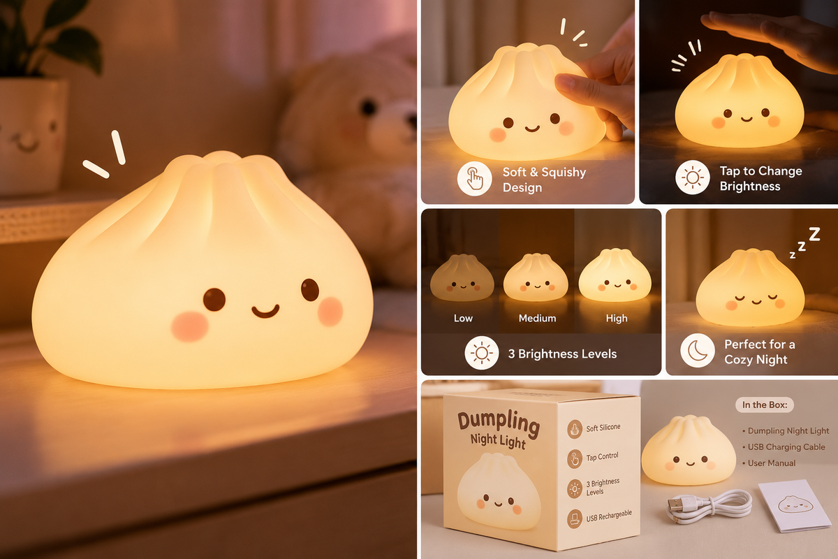 Dumpling squishy night lights