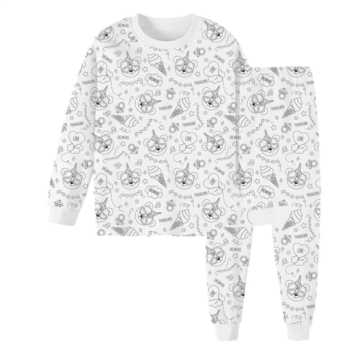 Colorful Kids Graffiti Pajamas